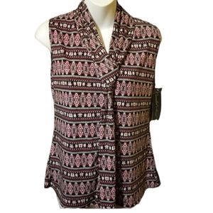 Candid Soul Top  Womens Size large Geometric Sleeveless  NWT